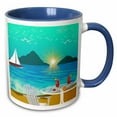 thumbnail image 1 of 3drose, Margaritas on the Beach Painting, 15oz Two-tone Blue Mug, 1 of 6