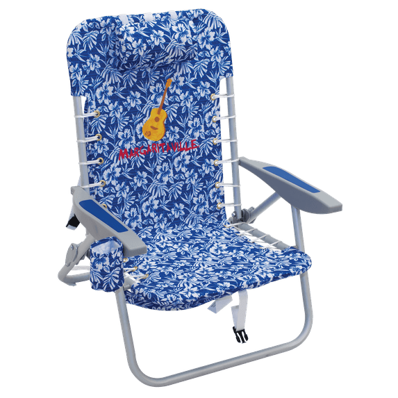 Margaritaville 4-Position Backpack Beach Chair - Blue Floral