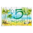 thumbnail image 1 of Margaritaville 5 O'Clock 3' x 5' Banner Flag Single Sided - Indoor or Outdoor - Jimmy Buffet, 1 of 9