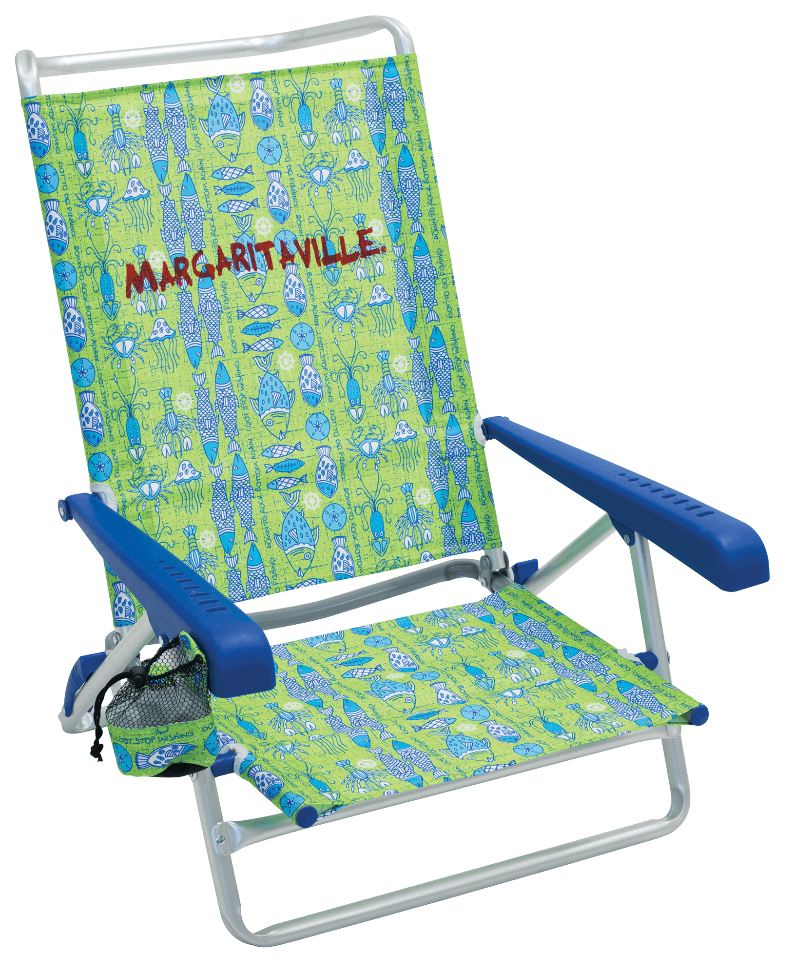 Margaritaville 5 Position Aluminum Beach Chair - Green - image 1 of 2