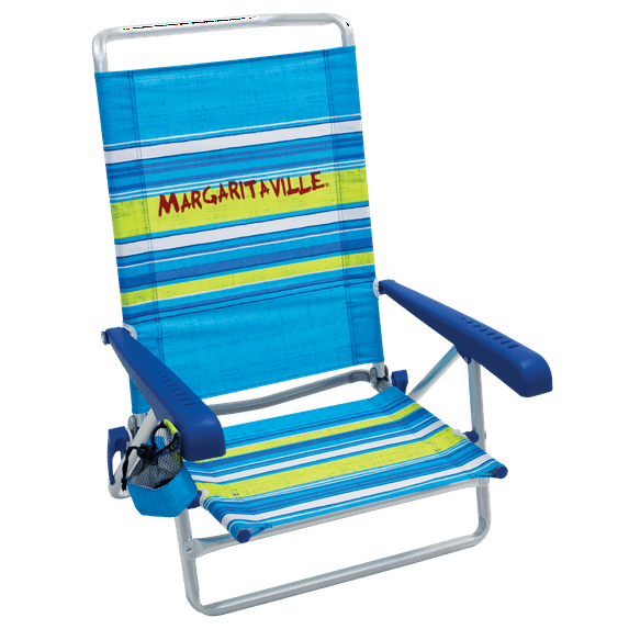 Margaritaville 5-Position Beach Chair - Blue Stripe