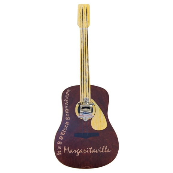 Margaritaville Bottle Opener Sign with Magnetic Cap Catcher - Guitar