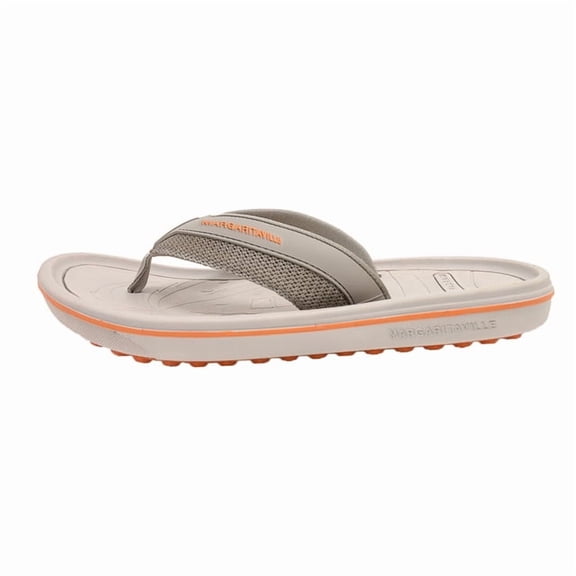 Margaritaville Foot Wedge Golf Sandals, Spikeless Golf Flip Flops for Women and Men - Beige/Orange, Men’s 9/Women’s 10