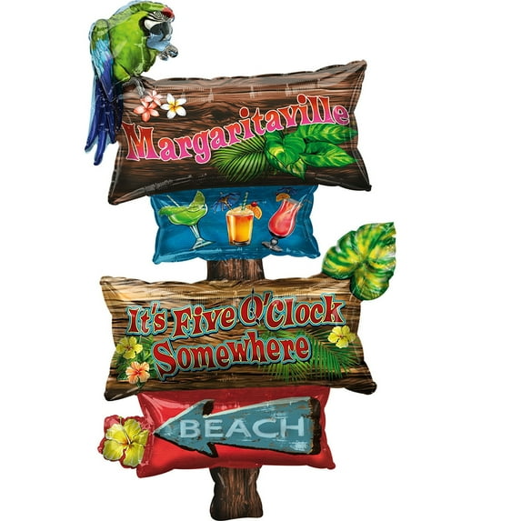 Margaritaville Hawaiian Giant Foil Balloon 4 Feet Tall