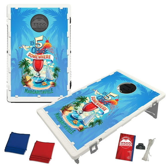 Margaritaville It's 5 O'Clock Somewhere Baggo Bean Bag Toss Portable Cornhole Game
