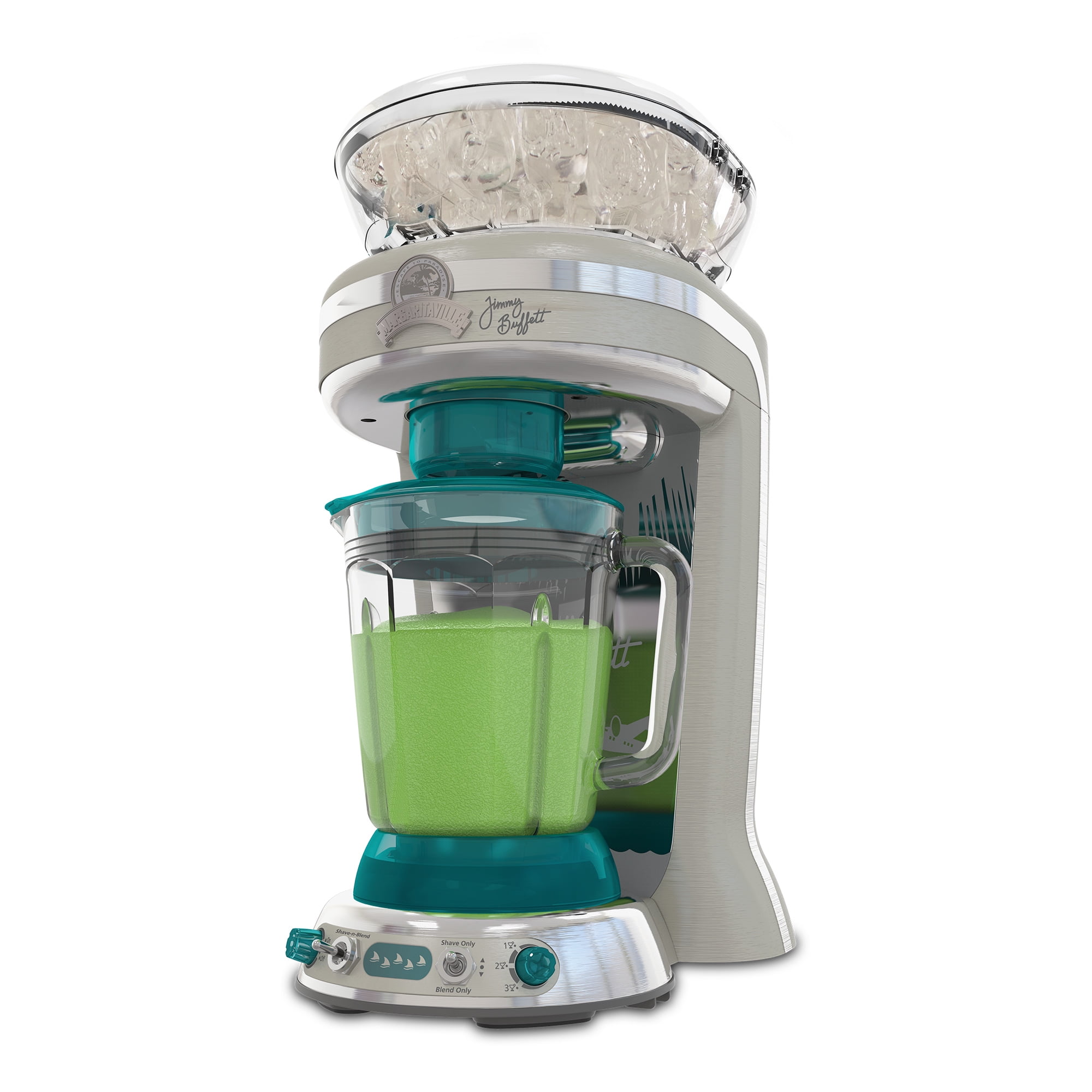 Margaritaville Key West Frozen Concoction Maker with Easy Pour Jar and XL  Ice Reservoir,Green