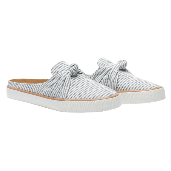 Margaritaville Ladies' Knotted Mule Sneaker in Grey stripe
