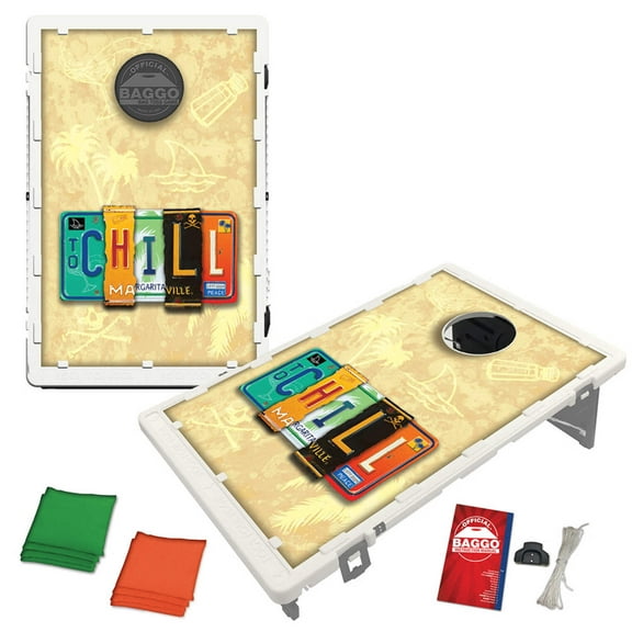 Margaritaville License To Chill Baggo Bean Bag Toss Portable Cornhole Game