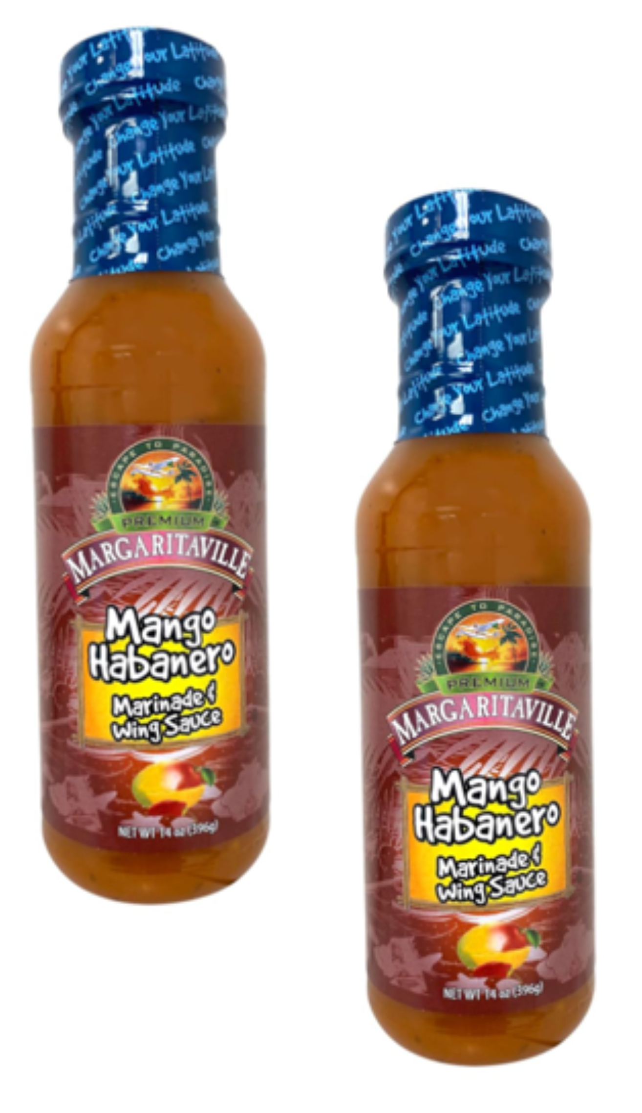 Margaritaville Mango Habanero Marinade & Wing Sauce, 14 oz - Quantity of 2