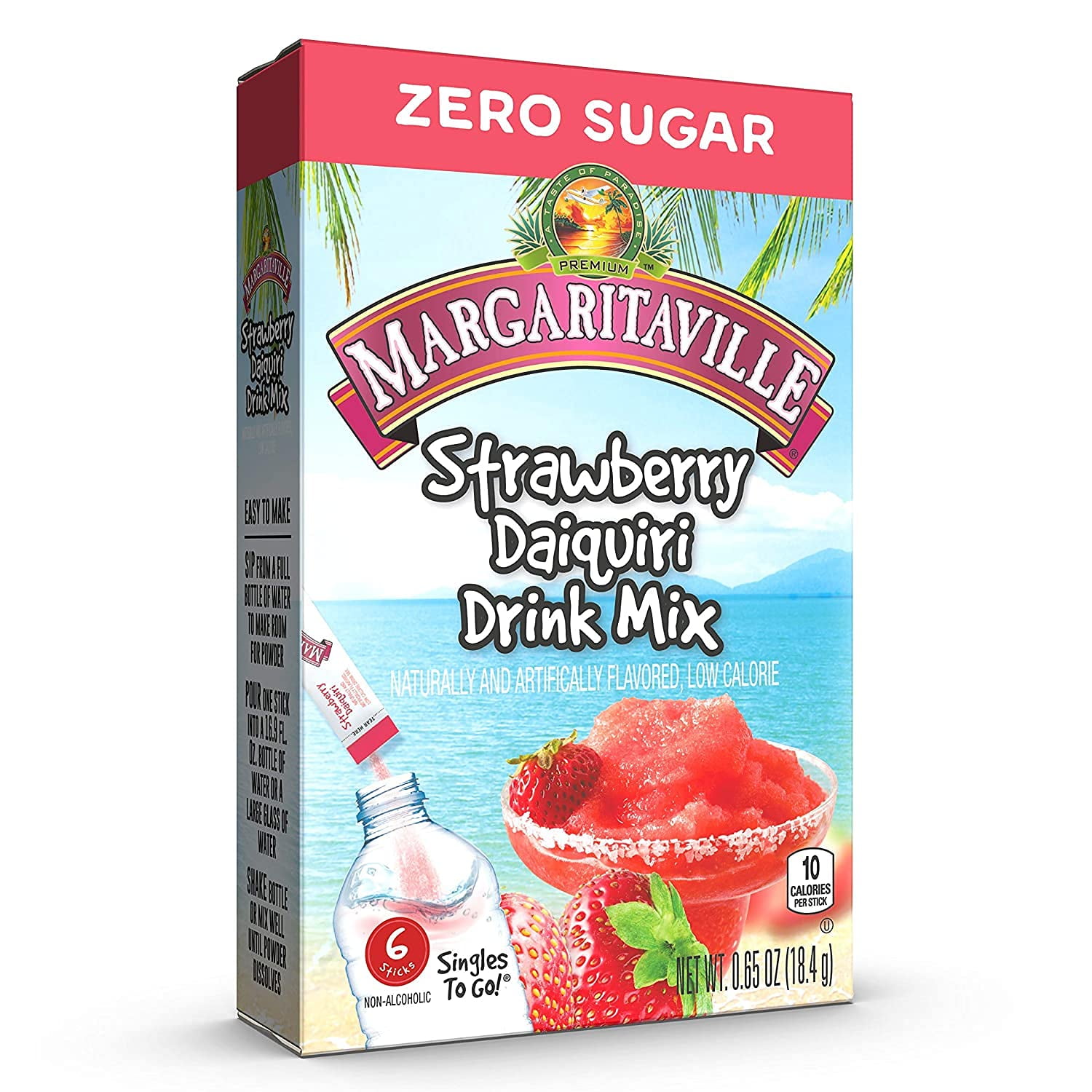 Margaritaville Margarita Singles To Go Strawberry Daiquiri Flavored
