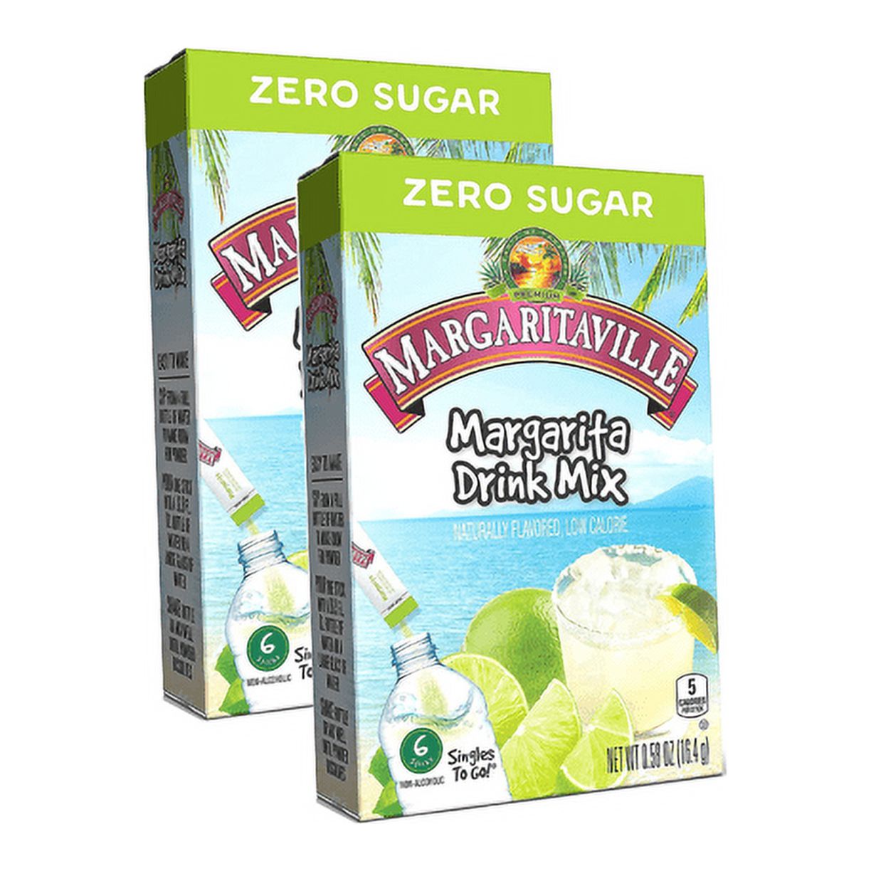 Margaritaville Margarita Singles to Go Drink Mix 6 Packets x 2 Boxes