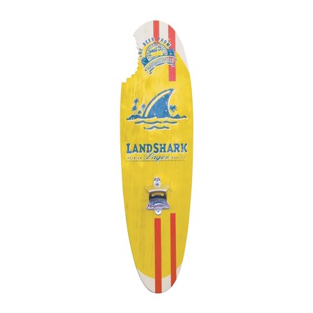 Margaritaville Outdoor Landshark Surfboard Bite Sign w/Bottle Opener
