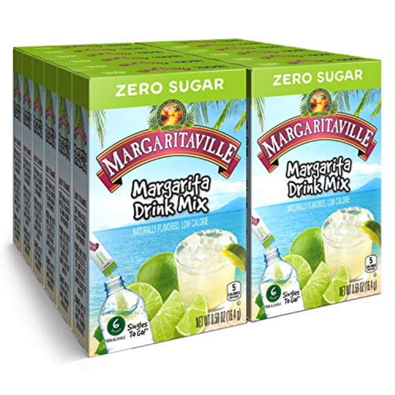 Margaritaville Singles To Go Water Drink Mix-Margarita Flavored, 12 Box Quantity
