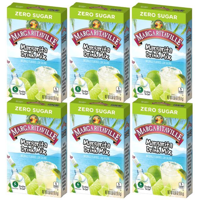 Margaritaville Singles To Go Water Drink Mix Margarita Flavored, Non