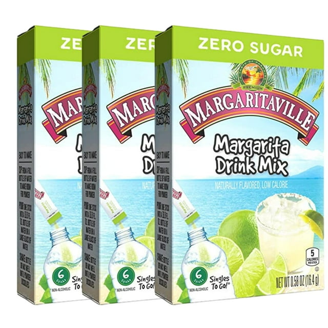 Margaritaville Singles To Go Water Drink Mix Margarita Flavored Non