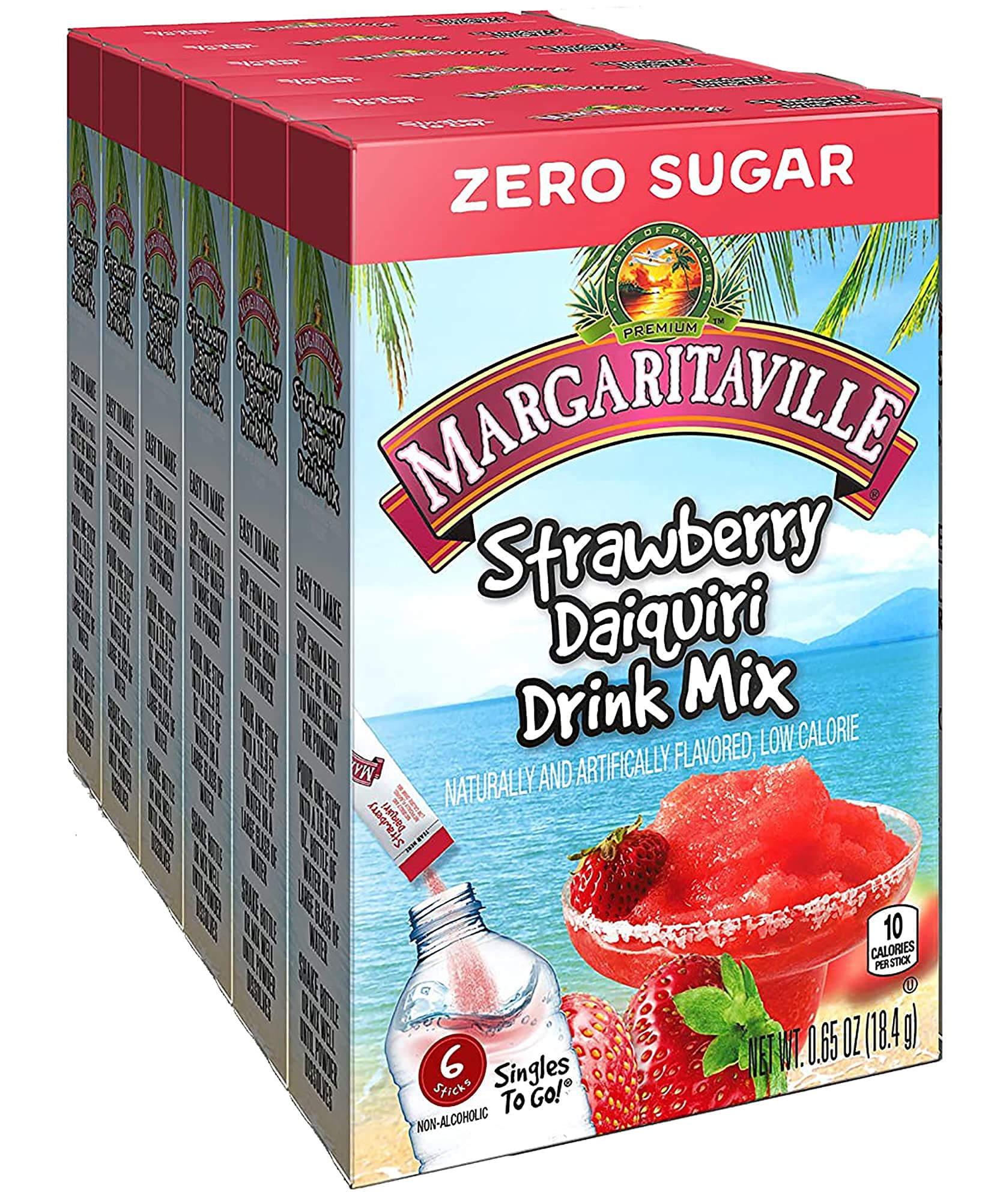 Margaritaville Singles To Go Water Drink Mix Strawberry Daiquiri