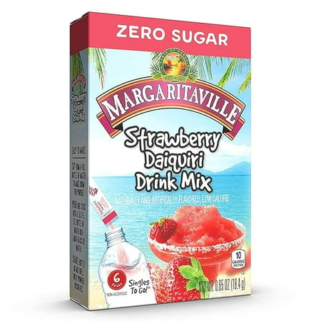 Margaritaville Strawberry Daiquiri Singles To Go Drink Mix, 6 CT (Pack - 2)