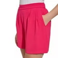 thumbnail image 1 of Margaritaville Women's High Rise Lightweight Crinkle Casual Shorts (Pink, 2X), 1 of 5