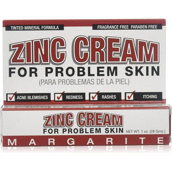 Margarite Cosmetics Zinc Cream Skin Treatment, 1Oz, 4-Pack