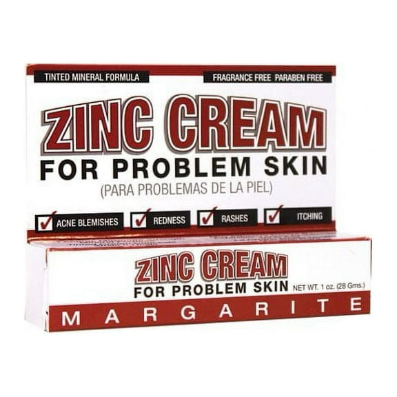 Margarite Cosmetics Zinc Cream for Problem Skin 1 Ounce Pack of 6