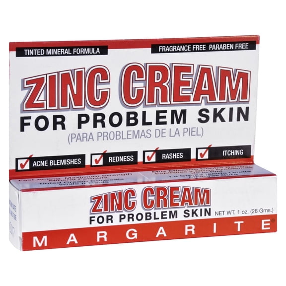 Margarite Cosmetics Zinc Cream for Problem Skin 1 oz Cream