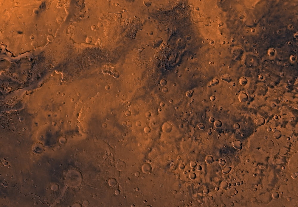 Margaritifer Sinus region of Mars Canvas Art - Stocktrek Images (34 x 24)
