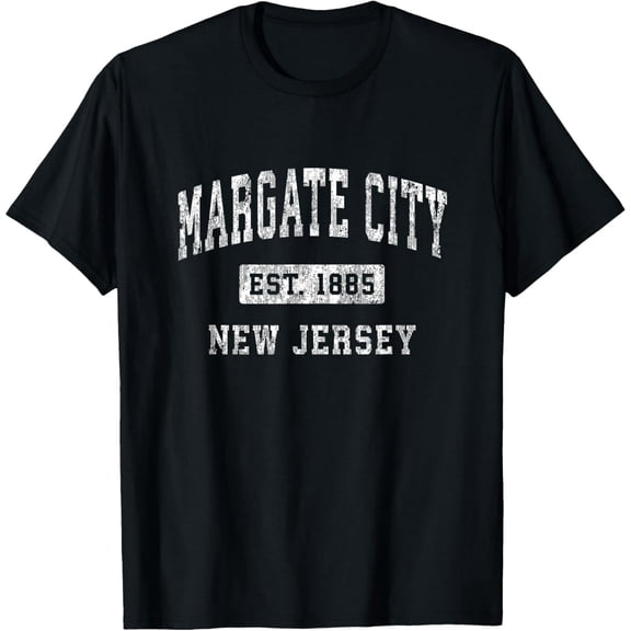 Margate City New Jersey NJ Vintage Established Sports Design T-Shirt