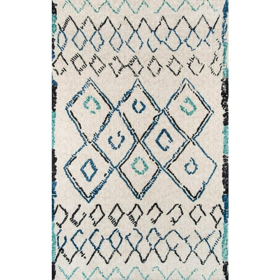 Momeni Geometric Contemporary Area Rugs, White