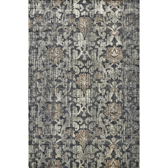 Margaux Distressed Ornamental Rug, Odyssey Gray/Taupe, 2ft-2in x 4ft Accent Rug