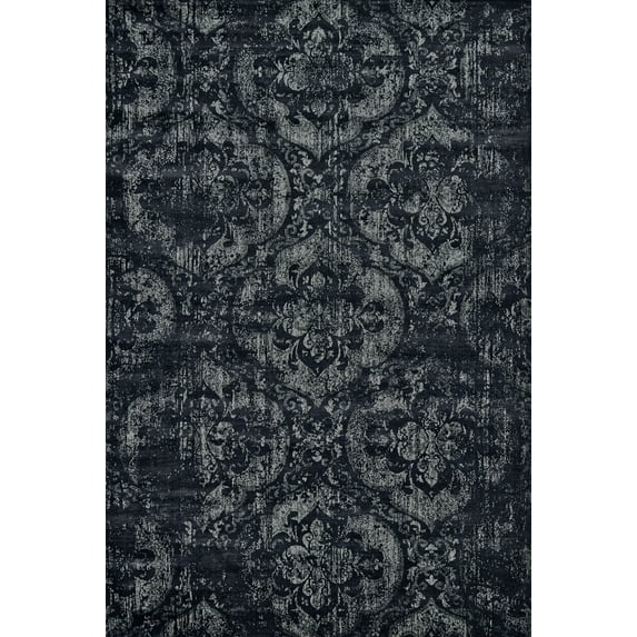 Margaux Modern Dark Transitional Area Rug, Deep Gray/Black, 9ft-2in x 12ft-2in