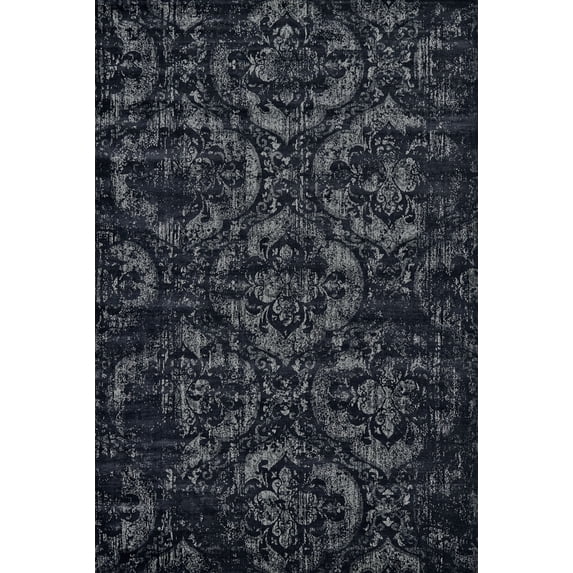 Margaux Modern Dark Transitional, Odyssey Gray/Black, 3ft-2in x 5ft-4in