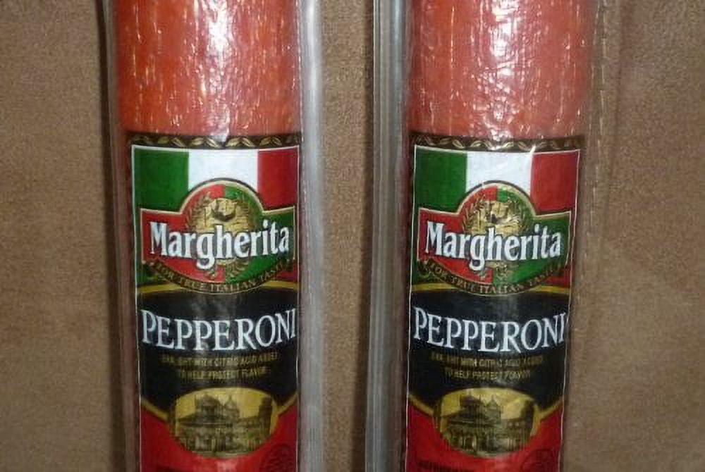 Margherita Brand VERY Pepperoni HUGE 17" Sticks, 2 1/2 lbs, (2 Sticks