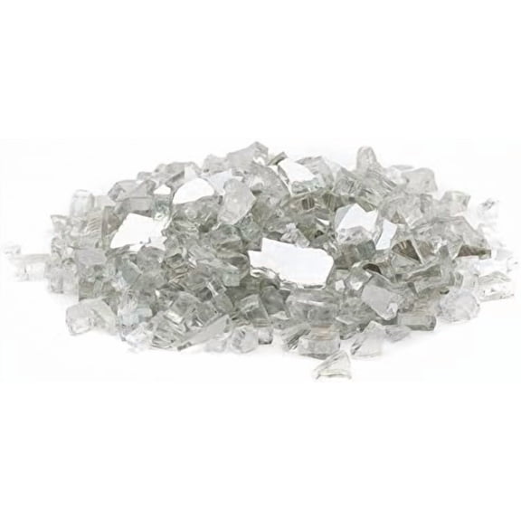 Margo Outdoor Living 20 lb 1/4" Crystal Reflective Fire Glass for Natural or Propane Fire Pit Fireplace Tempered Glass$$Garden & Patio