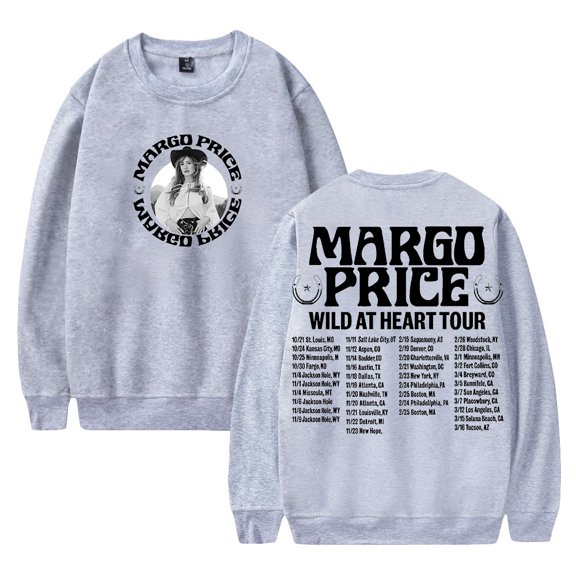 Margo Price Wild At Heart Tour 2025 Crewneck Long Sleeve Streetwear Men Women Pullover Sweatshirt