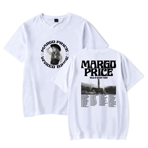 Margo Price Wild At Heart Tour Merch T-Shirt Women Men Casual Crewneck Short Sleeve Fashion Tee