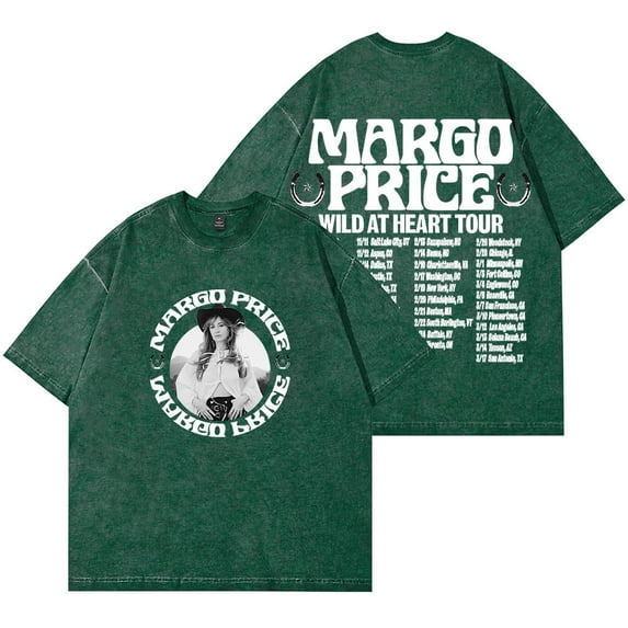 Margo Price Wild At Heart Tour Vintage Wash T-Shirts Women Men Fashion Cotton Short Sleeve Tee