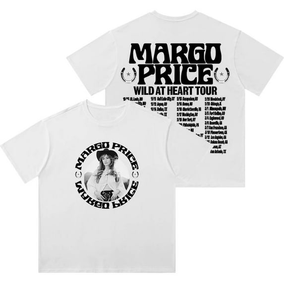 Margo Price Wild At Heart Tour Vintage Wash T-Shirts Women Men Fashion Cotton Short Sleeve Tee