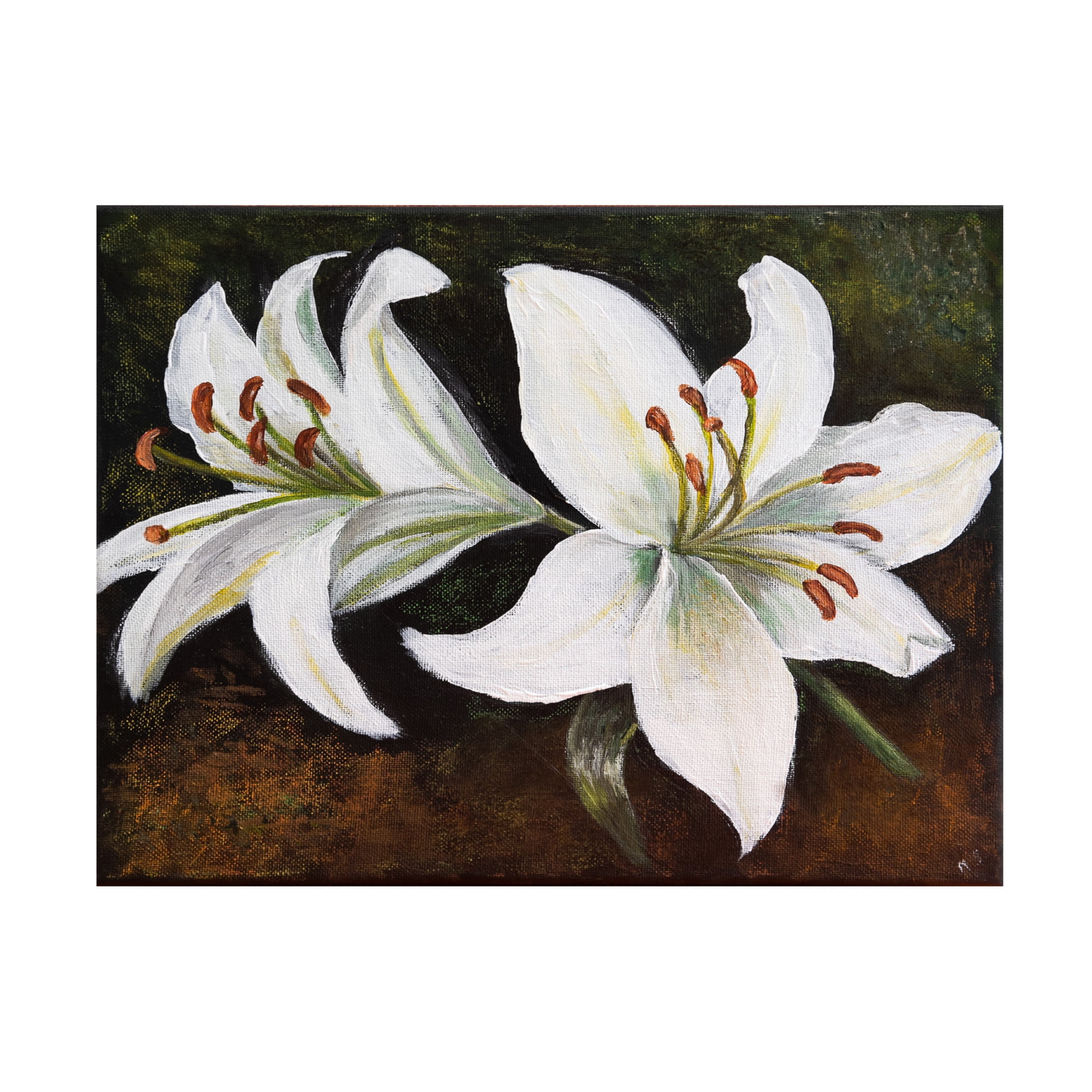 Margo Starkey 'White Lily, 2022' Canvas Art - 24 x 18 Inches