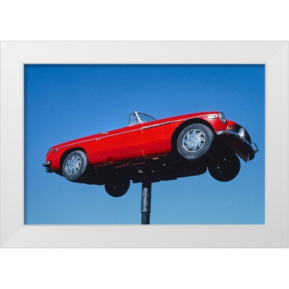 Margolies, John 24x17 White Modern Wood Framed Museum Art Print Titled - Car Sign-Clarkson-Washington