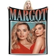 thumbnail image 1 of Margot Actor Robbie Throw Blanket Flannel Blanket Warm Soft Microfiber Blanket for Living Room Couch Sofa Bedroom Decor Gifts 80"x60", 1 of 6