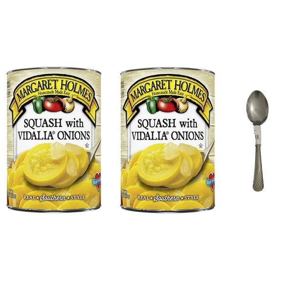 Margret Holmes Cut Squash with Vidalia Onions, 14.5 oz pack 2 With Spoon