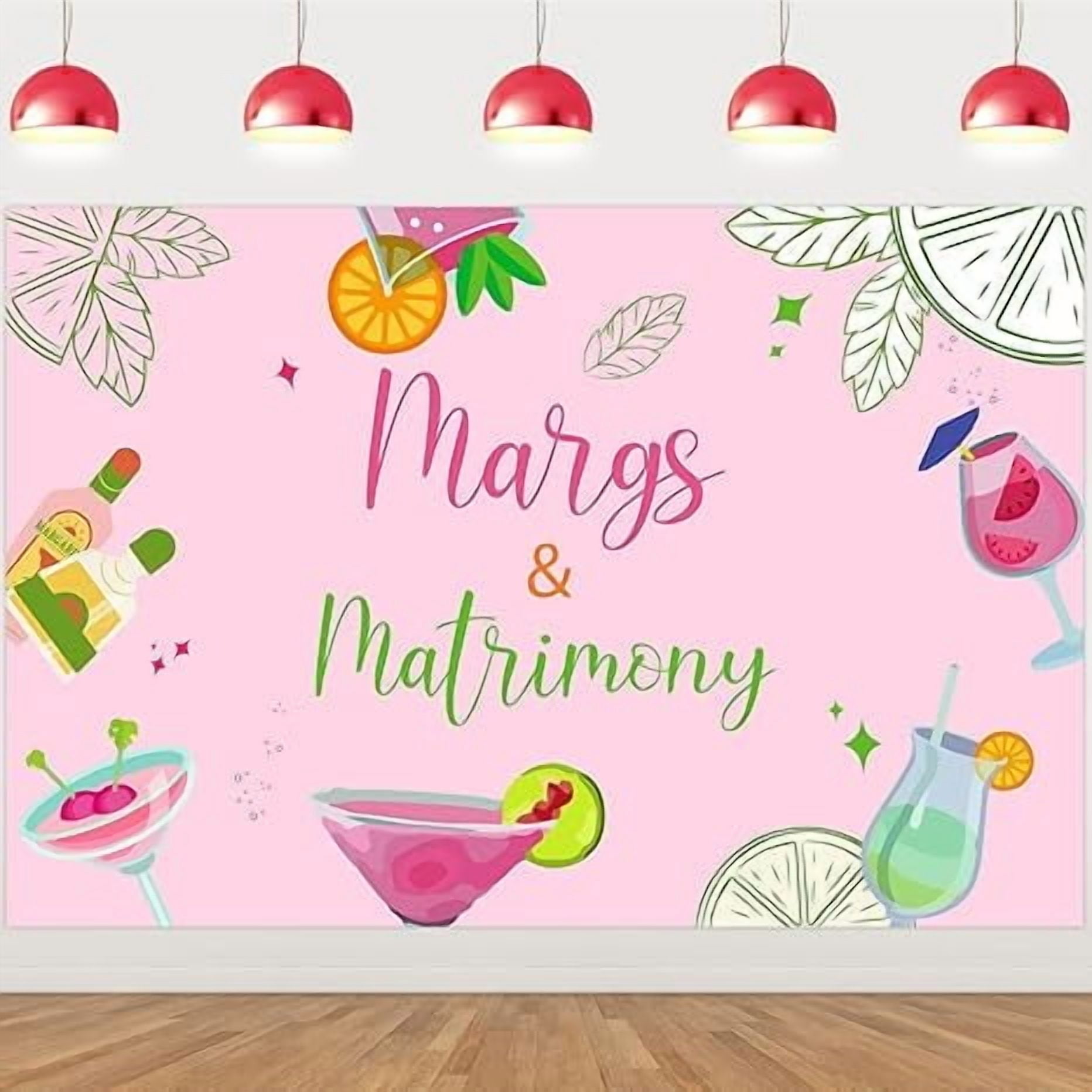 Margs and Matrimony Bachelorette Backdrop 5 x 3ft Mexican Themed Photo ...