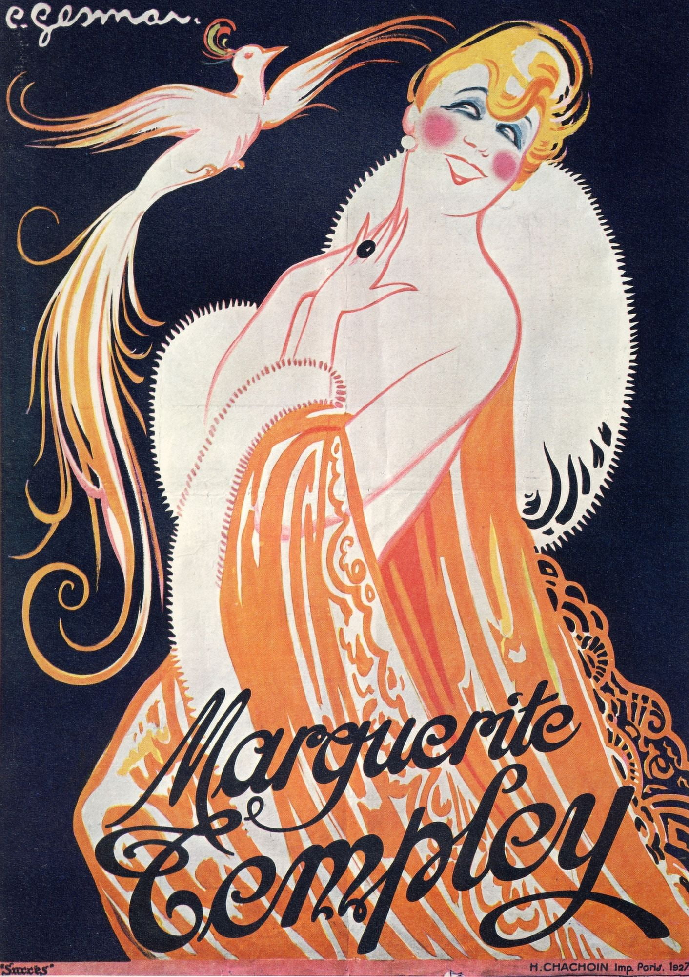 Marguerite Cempley 1924 Canvas Art - Charles Gesmar (18 x 24)