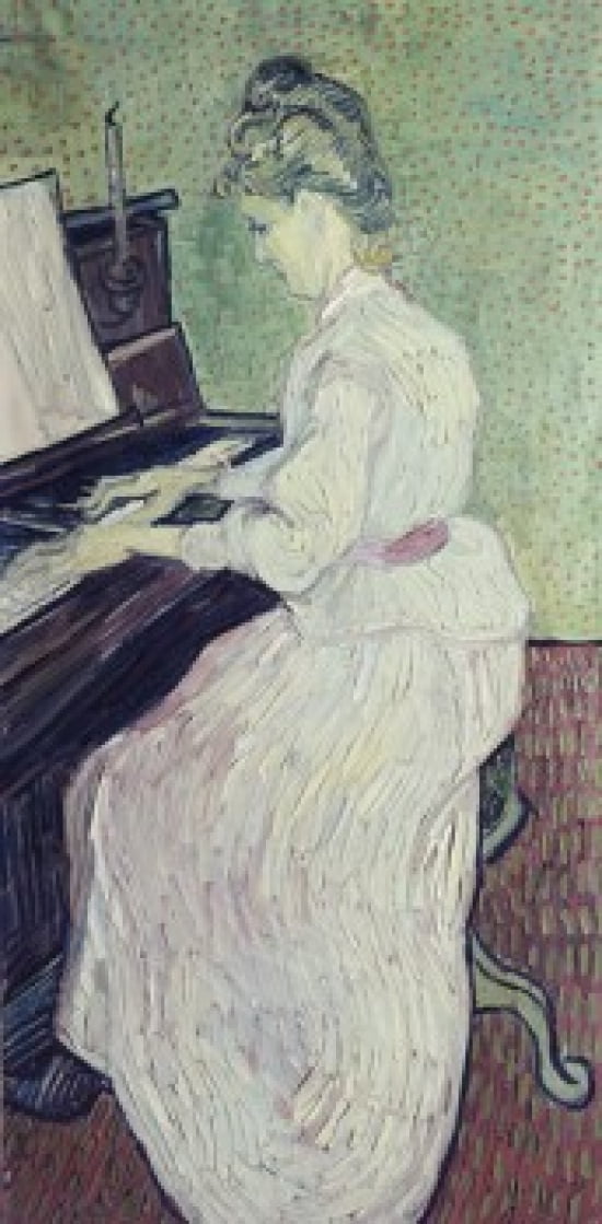 Marguerite Gachet at the Piano Vincent van Gogh (1853-1890Dutch) Kunstmuseum Basel Canvas Art - Vincent van Gogh (18 x 24)
