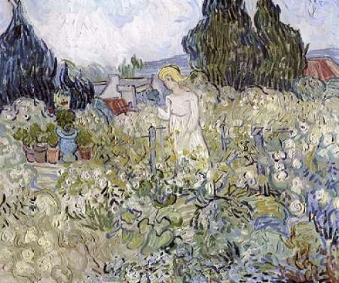 Marguerite Gachet in the Garden at Auvers-Sur-Oise Canvas Art - Vincent Van Gogh (24 x 24)