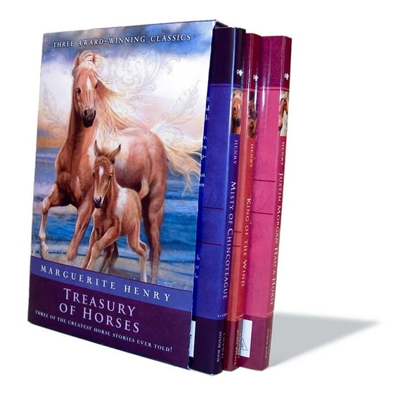 Marguerite Henry Treasury of Horses (Boxed Set) : Misty of Chincoteague, Justin Morgan Had a Horse, King of the Wind (Paperback)