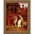 thumbnail image 1 of Marguerite by the Rampart 20x24 Gold Ornate Wood Framed Canvas Art by Tissot, James Jacques Joseph, 1 of 2