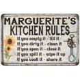 thumbnail image 1 of Marguerite's Kitchen Rules Chic Sign Vintage Decor 12x18 Metal Sign 112180032317, 1 of 1