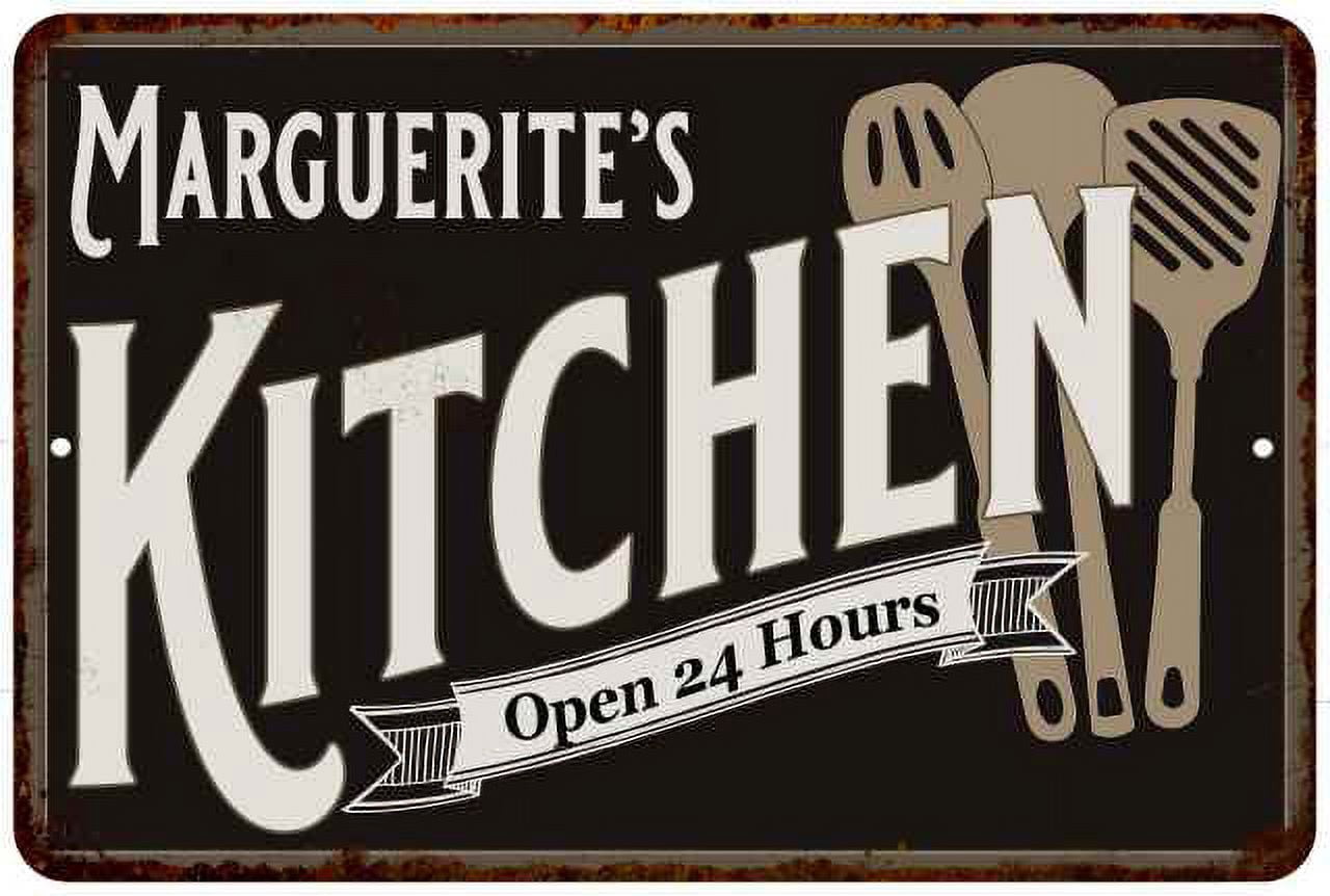 Marguerite's Kitchen Sign Metal Wall 16 x 24 Matte Finish Metal ...