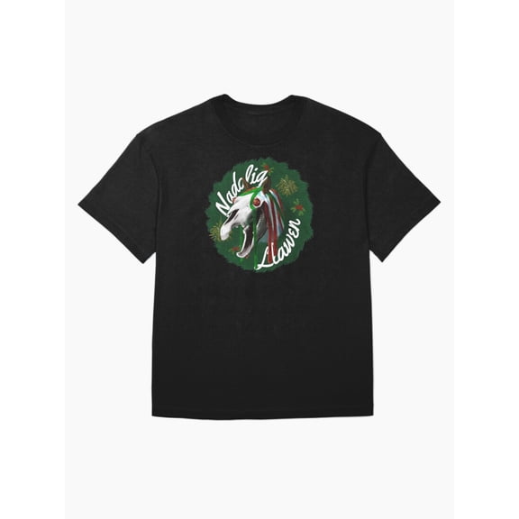 Mari Lwyd Nadolig Llawen Welsh Yule Horse Festive Unisex T-Shirt up to Size 5XL